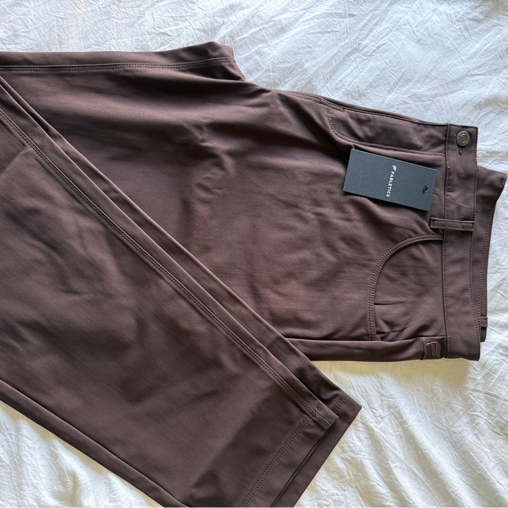 Fabletics Dark Brown Chinos for Men (slim fit)